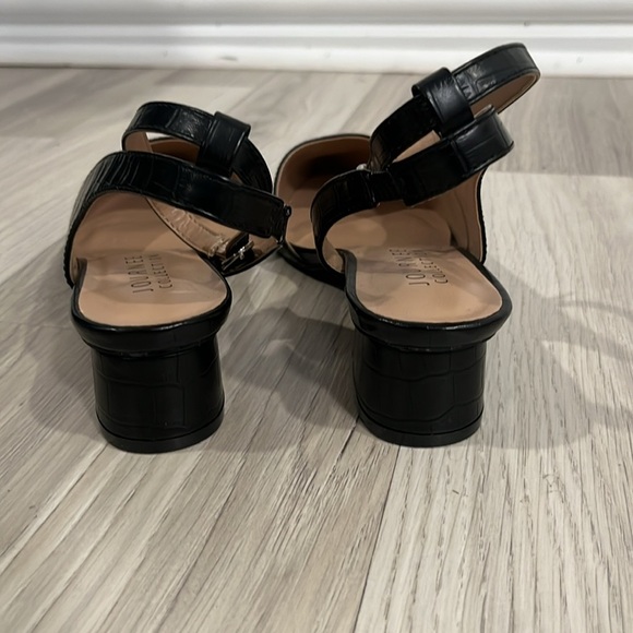 Journee Collection KEEFA Black Croc Print Point Toe Ankle Strap Pumps Size 8 - Picture 7 of 8